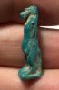 Picture of ANCIENT EGYPT.  BEAUTIFUL COLOR. GRECO - ROMAN - FAIENCE MONKEY AMULET . 300 B.C - 100 A.D