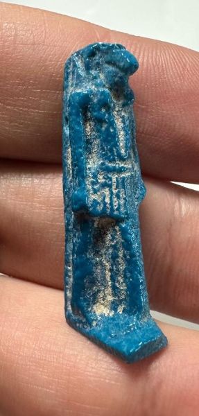Picture of ANCIENT EGYPT.  BEAUTIFUL COLOR. GRECO - ROMAN - FAIENCE THOTH AMULET . 300 B.C - 100 A.D