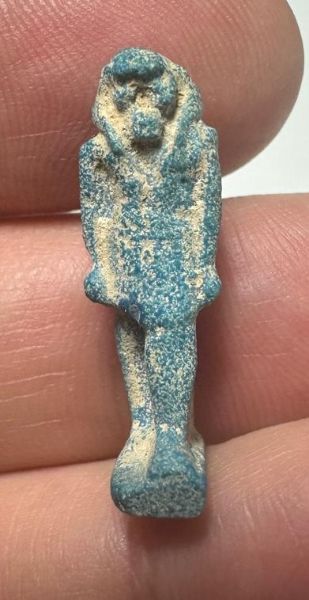 Picture of ANCIENT EGYPT.  BEAUTIFUL COLOR. GRECO - ROMAN - FAIENCE  AMULET . 300 B.C - 100 A.D