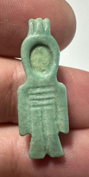 Picture of ANCIENT EGYPT.  BEAUTIFUL COLOR. GRECO - ROMAN - FAIENCE TYET AMULET . 300 B.C - 100 A.D