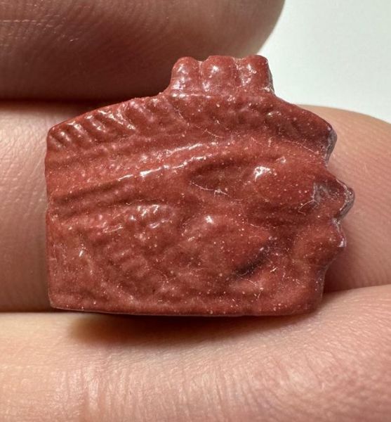 Picture of ANCIENT EGYPT.  BEAUTIFUL COLOR. GRECO - ROMAN - FAIENCE EYE OF HORUS AMULET . 300 B.C - 100 A.D