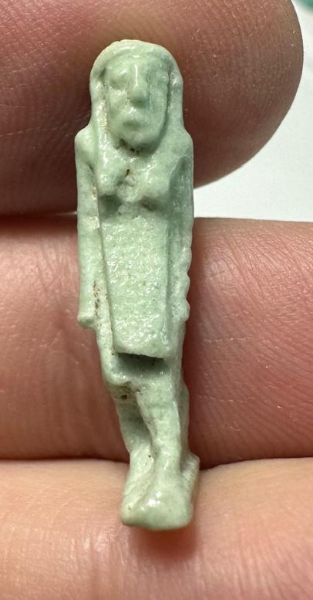 Picture of ANCIENT EGYPT.  BEAUTIFUL COLOR. GRECO - ROMAN - FAIENCE  AMULET OF A MALE FIGURE . 300 B.C - 100 A.D