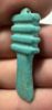 Picture of ANCIENT EGYPT.  BEAUTIFUL COLOR. GRECO - ROMAN - FAIENCE DJED PILLAR AMULET . 300 B.C - 100 A.D