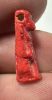 Picture of ANCIENT EGYPT.  VERY RARE RED COLOR. GRECO - ROMAN - FAIENCE THOTH AMULET . 300 B.C - 100 A.D