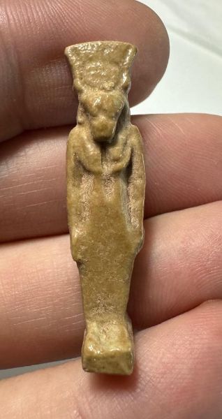 Picture of ANCIENT EGYPT.  BEAUTIFUL COLOR. GRECO - ROMAN - FAIENCE STANDING ISIS  AMULET . 300 B.C - 100 A.D