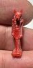 Picture of ANCIENT EGYPT.  VERY RARE RED COLOR. GRECO - ROMAN - FAIENCE ANUBIS AMULET . 300 B.C - 100 A.D
