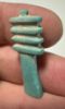 Picture of ANCIENT EGYPT.  BEAUTIFUL COLOR. GRECO - ROMAN - FAIENCE DJED PILLAR AMULET . 300 B.C - 100 A.D