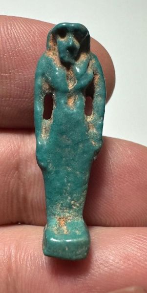 Picture of ANCIENT EGYPT.  BEAUTIFUL COLOR. GRECO - ROMAN - FAIENCE  AMULET . 300 B.C - 100 A.D