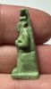 Picture of ANCIENT EGYPT.  BEAUTIFUL COLOR. GRECO - ROMAN - FAIENCE ISIS NURSING HORUS AMULET . 300 B.C - 100 A.D