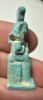 Picture of ANCIENT EGYPT.  BEAUTIFUL COLOR. GRECO - ROMAN - FAIENCE ISIS NURSING HORUS AMULET . 300 B.C - 100 A.D