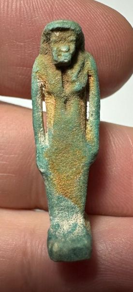 Picture of ANCIENT EGYPT.  BEAUTIFUL COLOR. GRECO - ROMAN - FAIENCE  AMULET . 300 B.C - 100 A.D