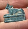 Picture of ANCIENT EGYPT.  BEAUTIFUL COLOR. GRECO - ROMAN - FAIENCE ANUBIS AMULET . 300 B.C - 100 A.D
