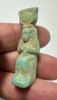 Picture of ANCIENT EGYPT.  BEAUTIFUL COLOR. GRECO - ROMAN - FAIENCE ISIS NURSING HORUS AMULET . 300 B.C - 100 A.D