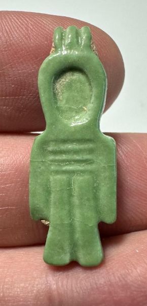 Picture of ANCIENT EGYPT.  BEAUTIFUL COLOR. GRECO - ROMAN - FAIENCE TYET AMULET . 300 B.C - 100 A.D
