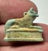 Picture of ANCIENT EGYPT.  BEAUTIFUL COLOR. GRECO - ROMAN - FAIENCE ANUBIS AMULET . 300 B.C - 100 A.D