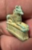Picture of ANCIENT EGYPT.  BEAUTIFUL COLOR. GRECO - ROMAN - FAIENCE ANUBIS AMULET . 300 B.C - 100 A.D