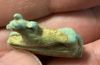 Picture of ANCIENT EGYPT.  BEAUTIFUL COLOR. GRECO - ROMAN - FAIENCE ANUBIS AMULET . 300 B.C - 100 A.D