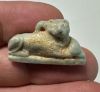 Picture of ANCIENT EGYPT.  BEAUTIFUL COLOR. GRECO - ROMAN - FAIENCE CAT AMULET . 300 B.C - 100 A.D