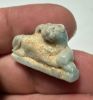 Picture of ANCIENT EGYPT.  BEAUTIFUL COLOR. GRECO - ROMAN - FAIENCE CAT AMULET . 300 B.C - 100 A.D