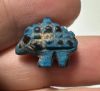 Picture of ANCIENT EGYPT.  BEAUTIFUL COLOR. GRECO - ROMAN - FAIENCE HEDGEHOG AMULET . 300 B.C - 100 A.D