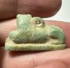 Picture of ANCIENT EGYPT.  BEAUTIFUL COLOR. GRECO - ROMAN - FAIENCE CAT AMULET . 300 B.C - 100 A.D