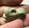 Picture of ANCIENT EGYPT.  BEAUTIFUL COLOR. GRECO - ROMAN - FAIENCE CAT AMULET . 300 B.C - 100 A.D