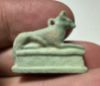 Picture of ANCIENT EGYPT.  BEAUTIFUL COLOR. GRECO - ROMAN - FAIENCE ANUBIS AMULET . 300 B.C - 100 A.D