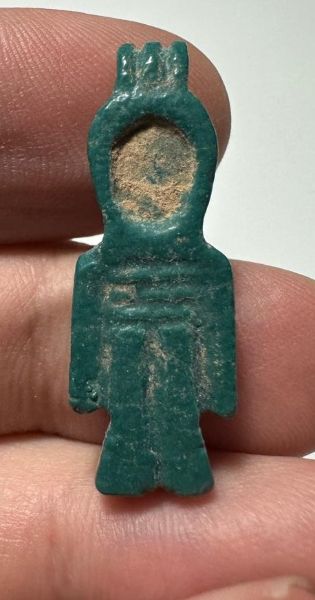 Picture of ANCIENT EGYPT.  BEAUTIFUL COLOR. GRECO - ROMAN - FAIENCE TYET AMULET . 300 B.C - 100 A.D