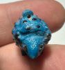 Picture of ANCIENT EGYPT.  BEAUTIFUL COLOR. GRECO - ROMAN - FAIENCE HEDGEHOG AMULET . 300 B.C - 100 A.D