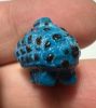 Picture of ANCIENT EGYPT.  BEAUTIFUL COLOR. GRECO - ROMAN - FAIENCE HEDGEHOG AMULET . 300 B.C - 100 A.D