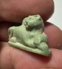 Picture of ANCIENT EGYPT.  BEAUTIFUL COLOR. GRECO - ROMAN - FAIENCE CAT AMULET . 300 B.C - 100 A.D