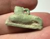Picture of ANCIENT EGYPT.  BEAUTIFUL COLOR. GRECO - ROMAN - FAIENCE CAT AMULET . 300 B.C - 100 A.D