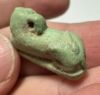 Picture of ANCIENT EGYPT.  BEAUTIFUL COLOR. GRECO - ROMAN - FAIENCE CAT AMULET . 300 B.C - 100 A.D