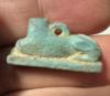 Picture of ANCIENT EGYPT. GRECO - ROMAN FAIENCE CAT AMULET.  300 B.C - 100 A.D