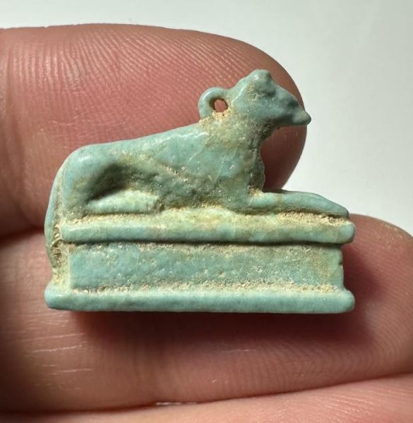 Picture of ANCIENT EGYPT. GRECO - ROMAN FAIENCE ANUBIS AMULET.  300 B.C - 100 A.D