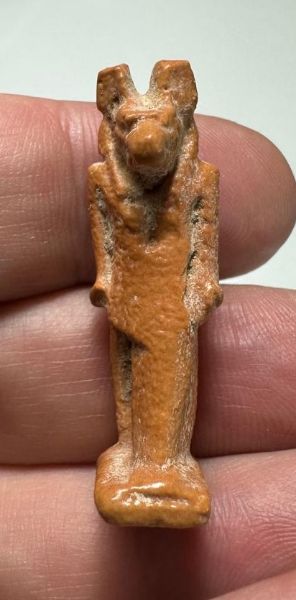 Picture of ANCIENT EGYPT. GRECO - ROMAN FAIENCE ANUBIS AMULET.  300 B.C - 100 A.D