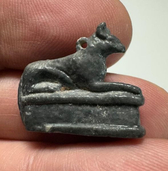 Picture of ANCIENT EGYPT. GRECO - ROMAN FAIENCE ANUBIS AMULET.  300 B.C - 100 A.D