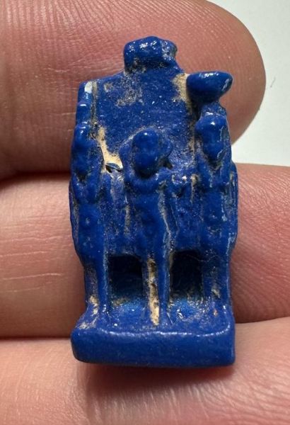 Picture of ANCIENT EGYPT. GRECO - ROMAN FAIENCE OSIRIAN TRIAD AMULET.  300 B.C - 100 A.D