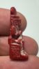 Picture of ANCIENT EGYPT. VERY RARE RED COLOR. GRECO - ROMAN FAIENCE ISIS NURSING HORUS AMULET.  300 B.C - 100 A.D