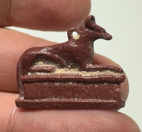 Picture of ANCIENT EGYPT. GRECO - ROMAN FAIENCE ANUBIS AMULET.  300 B.C - 100 A.D
