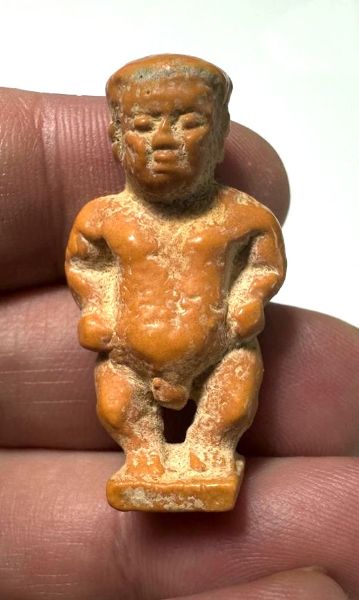 Picture of ANCIENT EGYPT. GRECO - ROMAN FAIENCE POTAIKOS AMULET.  300 B.C - 100 A.D