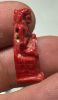 Picture of ANCIENT EGYPT. VERY RARE RED COLOR. GRECO - ROMAN FAIENCE ISIS NURSING HORUS AMULET.  300 B.C - 100 A.D