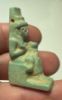 Picture of ANCIENT EGYPT. LARGE SIZE. GRECO - ROMAN FAIENCE ISIS NURSING HORUS AMULET.  300 B.C - 100 A.D