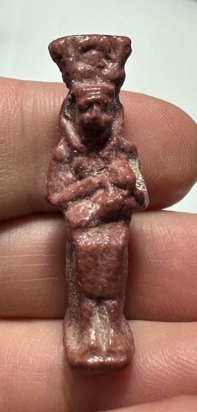Picture of ANCIENT EGYPT. GRECO - ROMAN FAIENCE ISIS NURSING HORUS  AMULET.  300 B.C - 100 A.D