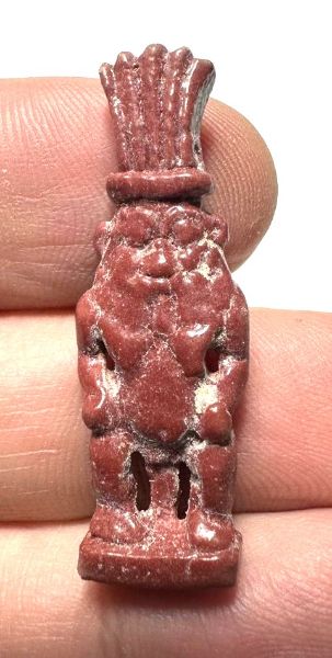 Picture of ANCIENT EGYPT. GRECO - ROMAN FAIENCE  AMULET OF BES - OPEN WORK.  300 B.C - 100 A.D