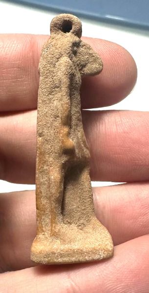 Picture of ANCIENT EGYPT. GRECO - ROMAN LARGE FAIENCE THOTH AMULET.  300 B.C - 100 A.D