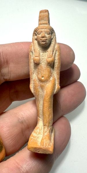 Picture of ANCIENT EGYPT. GRECO - ROMAN LARGE FAIENCE ISIS AMULET.  300 B.C - 100 A.D