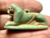 Picture of ANCIENT EGYPT. GRECO - ROMAN LARGE FAIENCE LION AMULET.  300 B.C - 100 A.D