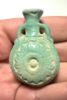 Picture of Ancient Egypt. FAIENCE COSMETIC FLASK. BEAUTIFUL COLOR. 300 B.C - 100 A.D . GRECO-ROMAN - NEW YEAR'S FLASK