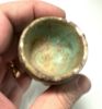 Picture of Ancient Egypt. FAIENCE COSMETIC CUP . BEAUTIFUL COLOR. INSCRIBED . 600 - 300 B.C - LATE PERIOD